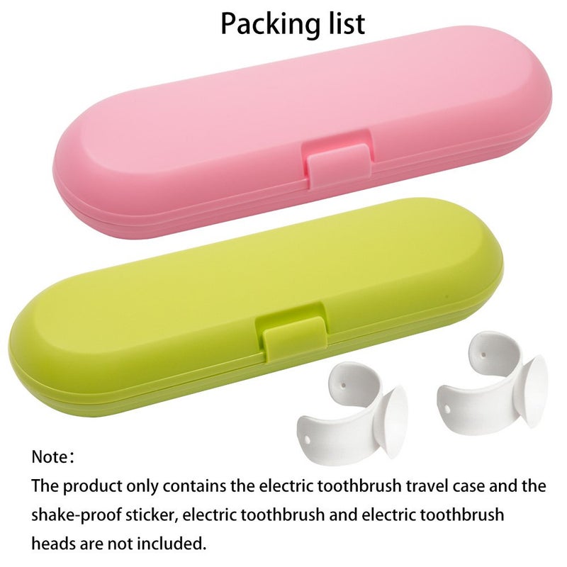 Nincha Plastic Electric Toothbrush Travel Case for Oral-B Pro Series, 2 packs (Green&Pink) - Image 5